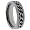 Titanium ring w/ chain design - Width: 7 - Size 9
