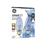 GE Lamps 48713 60-Watt Reveal Blunt Tip Ceiling Fan B13 2CD, 2 Pack