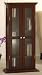 Antiqued CD/DVD Cabinet with Glass Doors