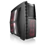 AZZA Full Tower Computer Case with 4xEasy Swap HD Trays and 2x2.5-Inch SSD Trays HURRICAN 2000R (Black/Red)