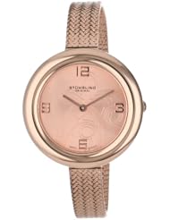 Stuhrling Original Womens 506.124414 "Leisure Soiree Deauville" 16k  Rose Gold-Plated Mesh Strap Watch