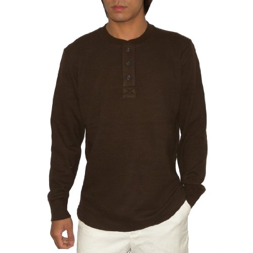 Mens Eddie Bauer Winter Ribbed Knit Thermal Ski & Sport Sweater Shirt - Brown (Size: 2XL)