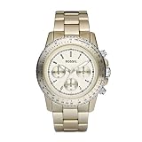 Fossil Damen-Uhren Chronograph Sport Aluminium Champagner CH2708