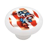 Captain America Decorative High Gloss Ceramic Drawer Knob