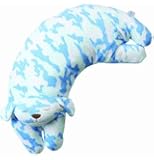 Angel Dear Curved Pillow, Blue Camo Puppy