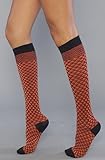 *The Extras The Diamond Knee High Sock in Navy,Hosiery for Women, One Size,Navy