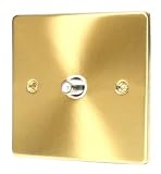 SATIN BRASS SATELLITE TELEVISION SOCKET C469BBW