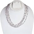Choker Necklace for Women Sterling Silver Rosequartz Gemstone 16 inches (snklc086)