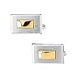 Sterling Silver and 14K Two-Tone Gold Cufflinks
