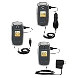 Deluxe Kit for the Samsung SPH-M300 includes a USB cable with Car and Wall Charger - Gomadic Brand w/ TipExchange Technology