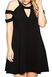 Plus Size Polyester/Spandex Spring Summer Winter Short Sleeves  Dress