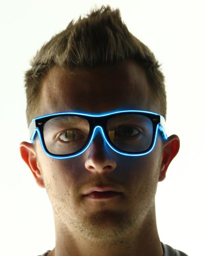 Light Up El Wire Glasses (Blue) Light Up El Wire Glasses (Blue)
