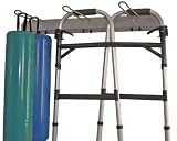 Cane Crutch Roll Walker Rack, Wall Storage 3 Hook Gray