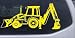 Yellow 14in X 6.1in -- Backhoe Tractor Business Car Window Wall Laptop Decal Sticker