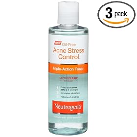 Neutrogena Oil-Free Acne Stress Control Triple-Action Toner, 8-Ounce Bottles (Pack of 3)