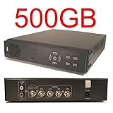 USASecurityStore--CCTVR401W500G4ChannelCHCameraSecuritySurveillanceMonitoringSystemDVRDigitalVideoRecorder,PlayBack,MotionDetectUSBBackUp500GB