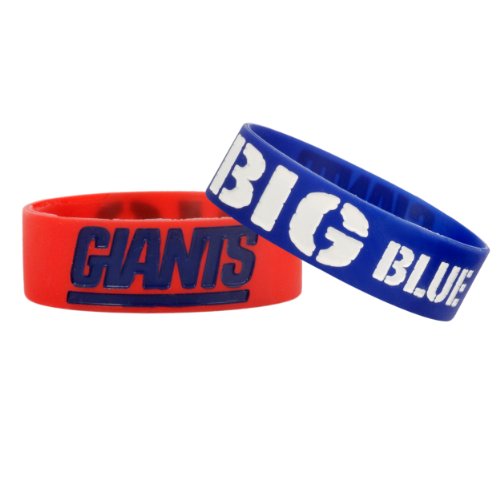 Forever Collectibles NFL New York Giants Bulky Bandz Bracelet 2-Pack
