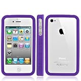 Purple Silicone Bumper Skin Case Cover for AT&T Apple iPhone 4 4G New By El ....