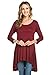 Frumos Womens 3/4 Sleeve Comfy Loose Fit Long Tunic Top