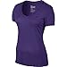 Nike Legend Womens V-Neck SS Tee Purple S 684683-547-S