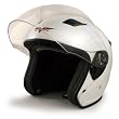 VCAN V526 Metro White Large Open Face Helmet with Full Face Shield