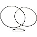 Rubber Cord Necklaces Black 16" & 18" 2Pcs