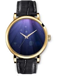 SPRAWL Aanalog Fashion Series Gold Ladies Watches of Genuine Black Leather Strap,Unique Wrist Watch for Women Girls Designed with High bars and bubbles