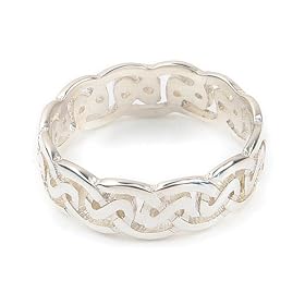Ortak Jewellery Celtic Collection Sterling Silver R 142 Unisex Band Ring - Size Q