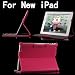 MoKo(TM) Slim-Fit Folio Stand Case for Apple New IPad 3 /IPad 2 / IPad3 with Smart Cover Auto Wake/Sleep, Magenta