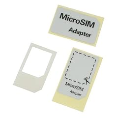 MicroSIM Adapter mit eingebauter Halterung, sicheres einlegen ohne Klebefixierung (Farbe: Schwarz) f�r iPhone 4+iPad Micro SIM Karten zur Verwendung als normale SIM-Karte
