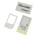 MicroSIM Adapter mit eingebauter Halterung, sicheres einlegen ohne Klebefixierung (Farbe: Schwarz) f�r iPhone 4+iPad Micro SIM Karten zur Verwendung als normale SIM-Karte
