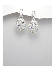 CZ Earrings In 92.5 Sterling Silver