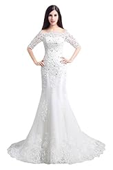 Elbow Length Sleeves  Tulle Lace  Ball Gown Wedding Dress 