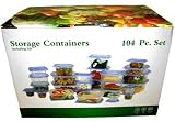 104 Pcs Reusable Plastic Food Storage Containers with Lids 104 Pcs Reusable Plastic Food Storage Containers with Lids