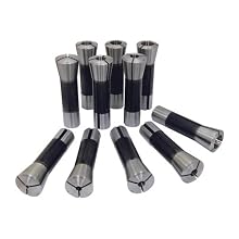 Hardinge R8 11 Piece Round Smooth Collet Kit, Size Range from 1/8" to 3/4", 1/16" Increment
