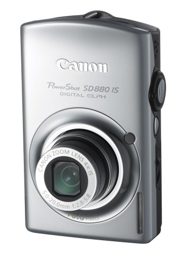 Canon PowerShot SD880IS 10MP Digital Camera with 4x Wide Angle Optical Image Stabilized Zoom (Silver) under The Electronics Store