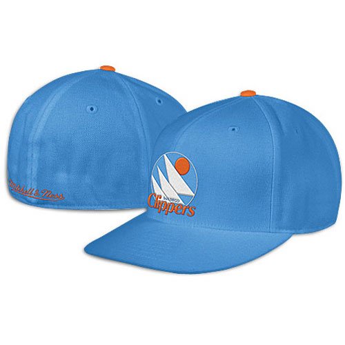 Clippers Mitchell & Ness NBA HWC Fitted Cap ( sz. 7 3/4, Light Blue : Clippers )