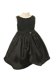 Girls Knee Length Satin Embroidered Tiered Wedding Dress 