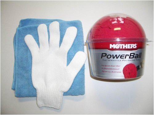 Mothers Powerball plus one Microfiber Detailing Towel and one Microfiber Detailing Glove