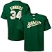 Oakland Athletics Tshirt : Majestic Oakland Athletics #34 Rollie Fingers Green Cooperstown Player Ts
