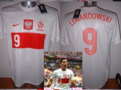 Polen Lewandowski Erwachsene klein Nike BNWT Shirt Jersey Fußball Polska Bayern München Munchen Away weiß