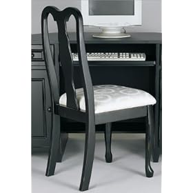 Distressed Ebony Desk Chair (Ebony) (17 1 4 W x 18 3 4 D x 37 1 2 H) by Passport Furniture
