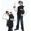 Kinderkostüm Polizei Einsatzweste schwarz Gr. 128