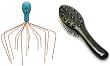 Heavens Therapy Head Wizard Octopus Therapeutic Ionized Copper Head Scalp Massager and Vibrating Hair Brush