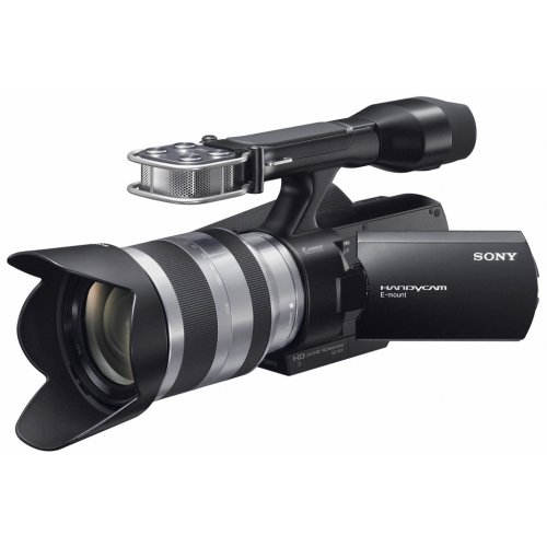 Sony NEX-VG10E HD Flash Camcorder (14 Megapixel, Full HD, 7,6cm (3,0 Zoll) Display) Kit schwarz inkl. 18-200mm Objektiv