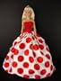 A Really Fun Red and White Polka Dot Gown Made to Fit the Barbie Doll
