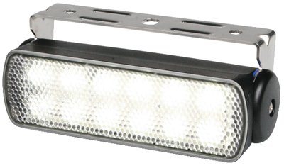 HELLA 980670301 '0670 Series' Multivolt 9-33V DC Sea Hawk LED Deck Light with Spread Beam Pattern and Black Housing
