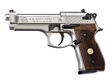 Beretta 92FS, Nickel, Wood Grips air pistol