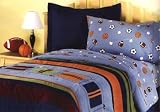 Playfield - Sports - 6pc BEDDING SET - Twin / Single Size