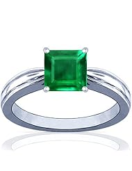 Platinum Princess Cut Emerald Solitaire Ring (GIA Certificate)